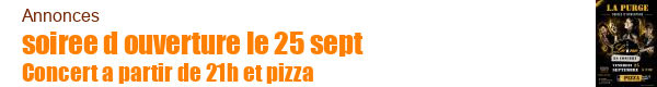 soiree d ouverture le 25 sept
